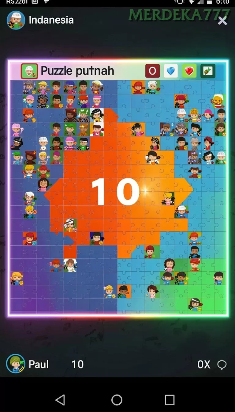 Cuplikan layar PUZZLE — halaman utama