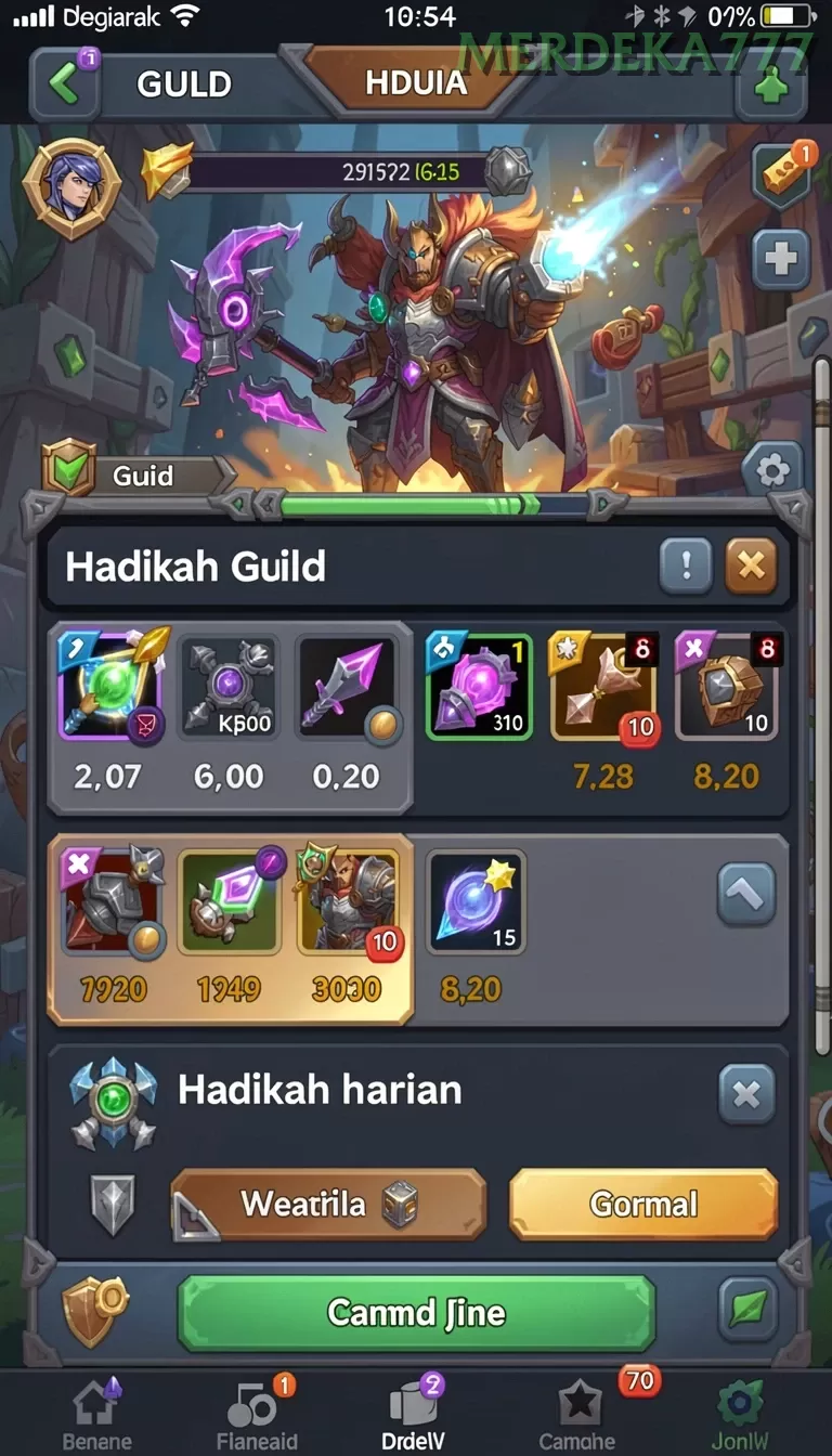 Cuplikan layar 88MAIN — menu navigasi