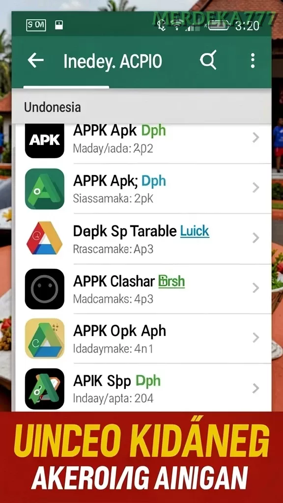 Cuplikan layar PUZZLE — menu navigasi